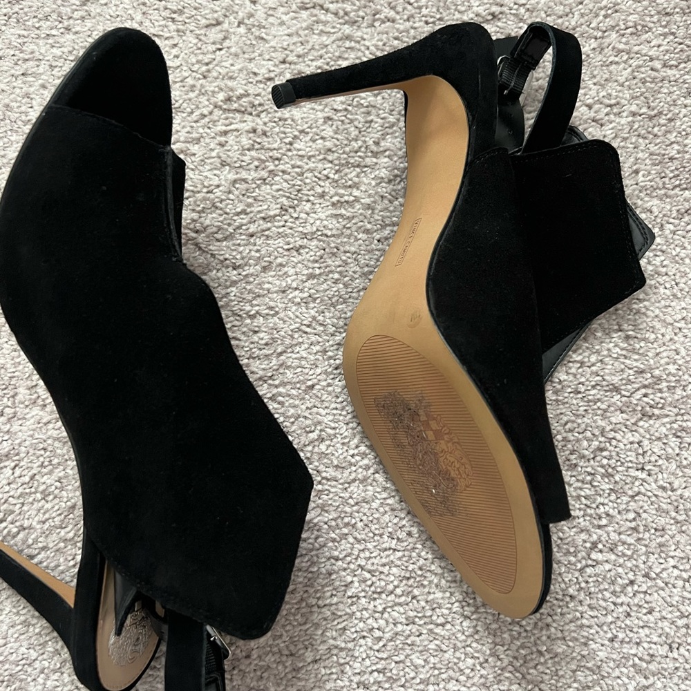 Black Suede Vince Camuto Heels